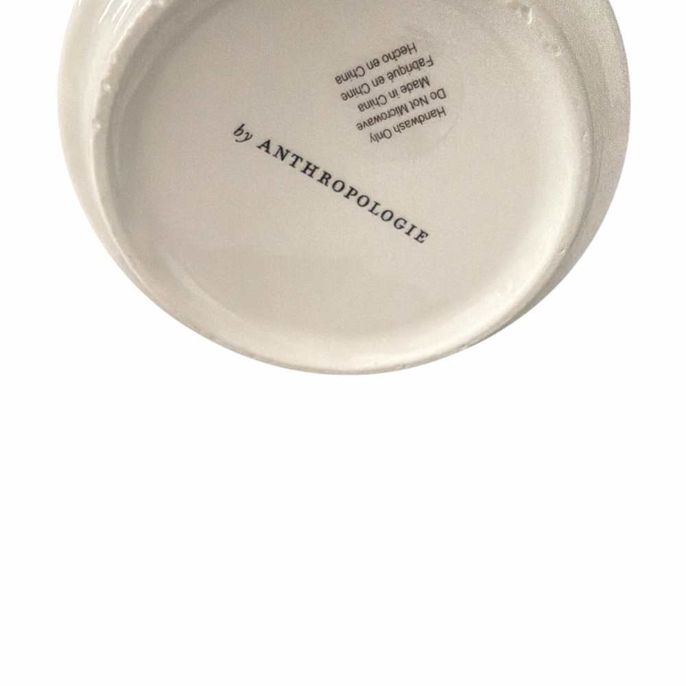 Anthropologie Mosaic Letter L Ceramic Mug in Black and White - Picture 2 of 2